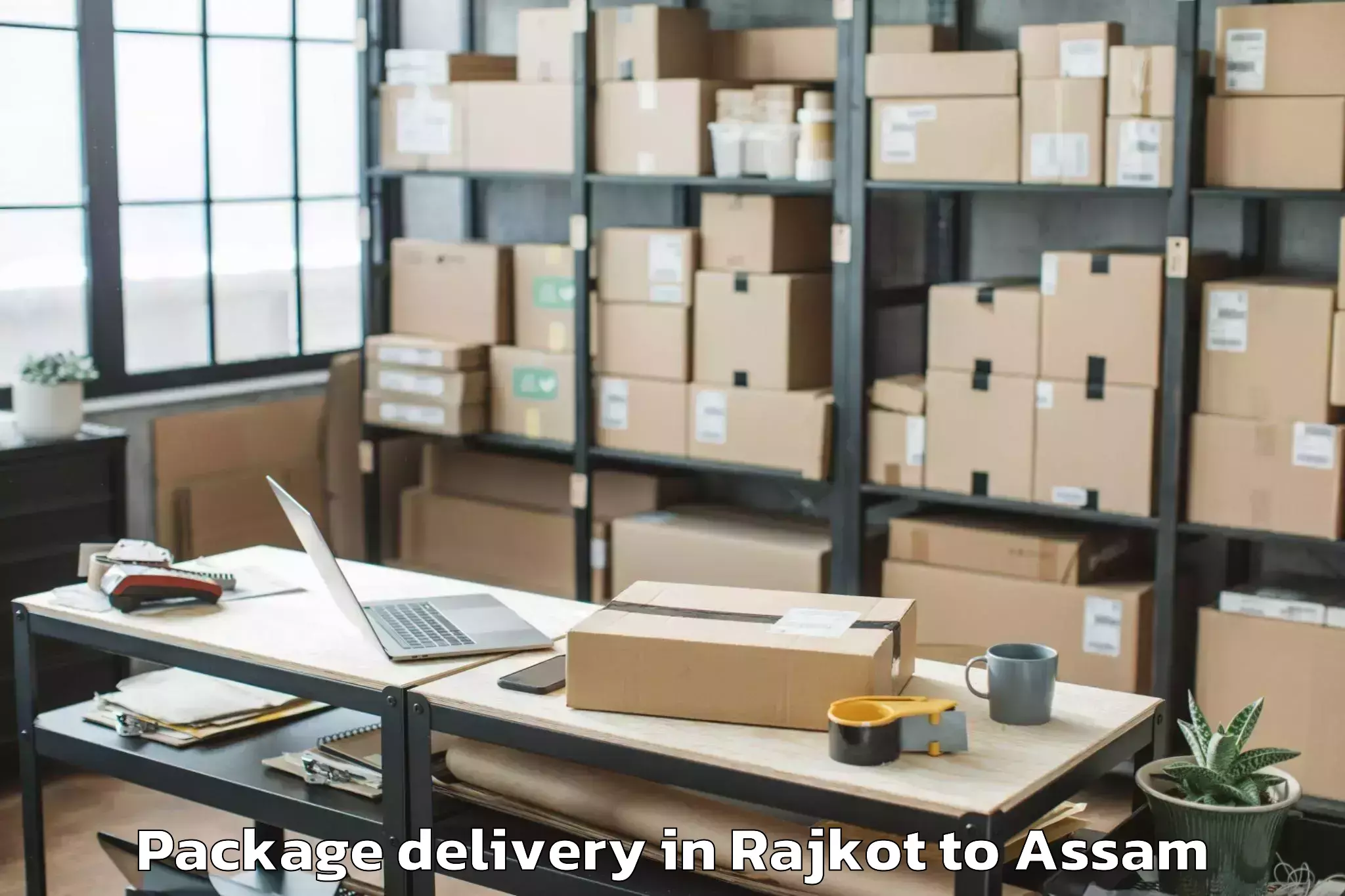 Comprehensive Rajkot to Kalgachia Package Delivery